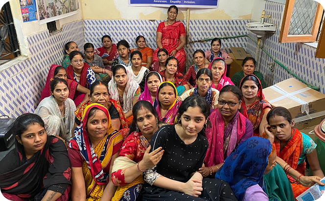 Group of women participating in MindHer session