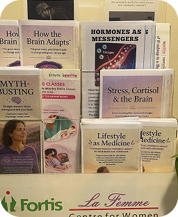MindHer pamphlets displayed for patients